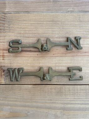 Brass (NSEW) Weathervane Outdoor Directionals 9”